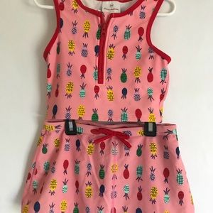 Hanna Andersson 2 piece swim suit pineapples